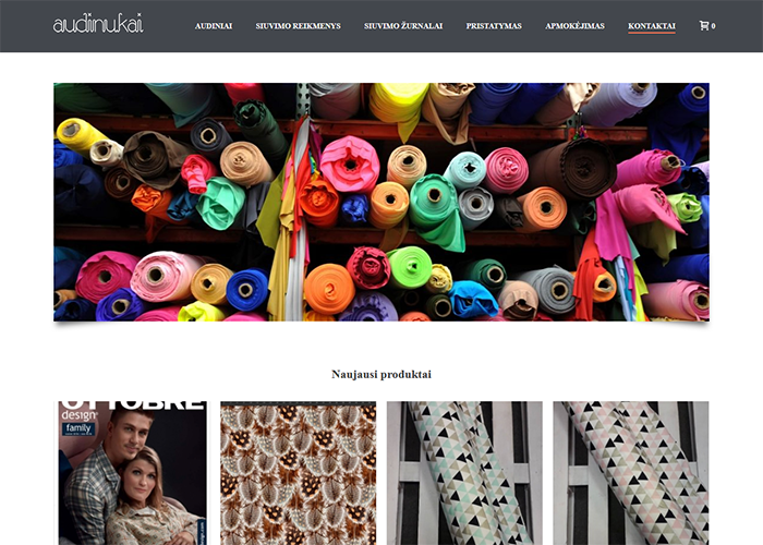 eshop projektas audinukai