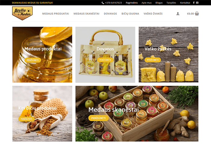 eshop brolių medus