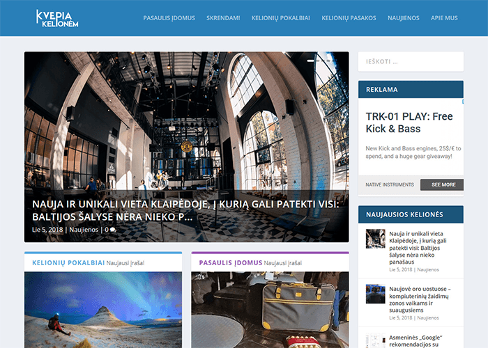 web dizainas kvepia kelionem